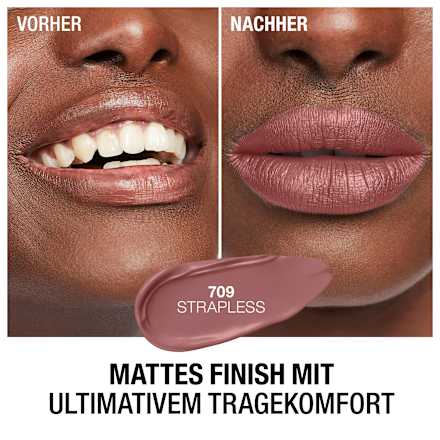 Lippenstift Liquid Lasting Perfection Mega Matte 709 Strapless MANHATTAN Cosmetics