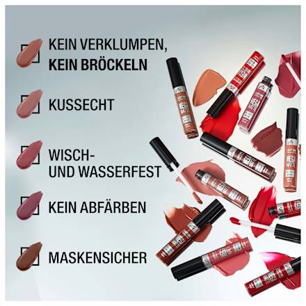 Lippenstift Liquid Lasting Perfection Mega Matte 920 Scarlet Flames MANHATTAN Cosmetics