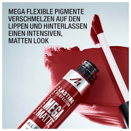 Lippenstift Liquid Lasting Perfection Mega Matte 930 Ruby Passion MANHATTAN Cosmetics