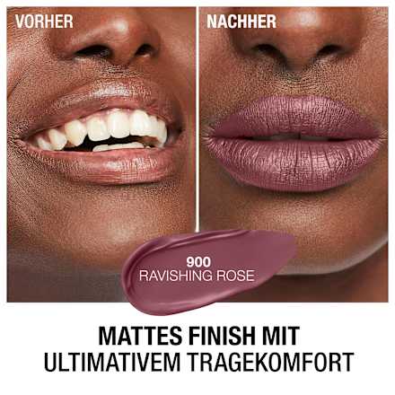 Lippenstift Liquid Lasting Perfection Mega Matte 900 Ravishing Rose MANHATTAN Cosmetics