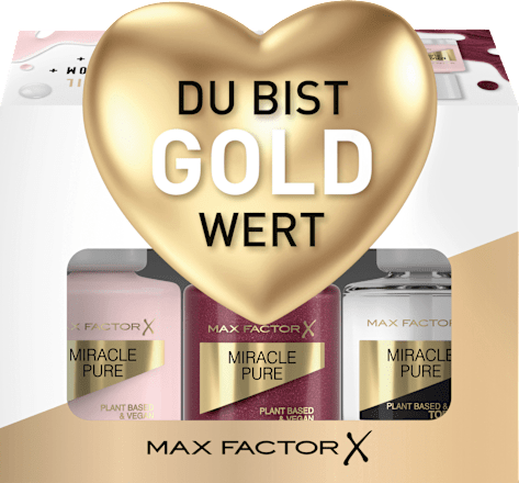 Geschenk-Set Nagellacke Miracle Pure 373 & 220 + gratis Top Coat MAX FACTOR