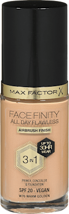 Tekoča podlaga Facefinity Flawless 3 v 1 W76 Warm Golden MAX FACTOR