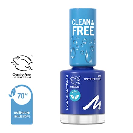 Nagellack Clean & Free 169 Sapphire Soar MANHATTAN Cosmetics
