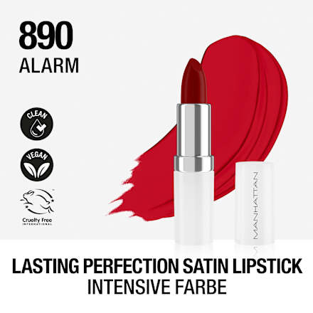 Lippenstift Lasting Perfection Satin 890 Alarm MANHATTAN Cosmetics