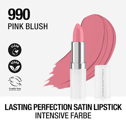 Lippenstift Lasting Perfection Satin 990 Pink Blush MANHATTAN Cosmetics