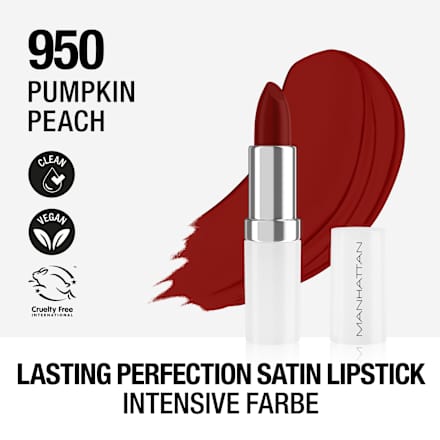 Lippenstift Lasting Perfection Satin 950 Pumpkin Peach MANHATTAN Cosmetics