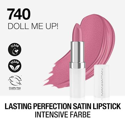 Lippenstift Lasting Perfection Satin 740 Doll Me Up! MANHATTAN Cosmetics