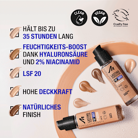 Foundation Lasting Perfection 64 Rose Beige LSF 20 MANHATTAN Cosmetics