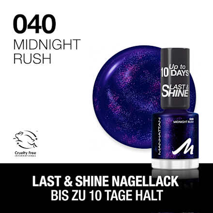 Nagellack Last & Shine 040 Midnight Rush MANHATTAN Cosmetics