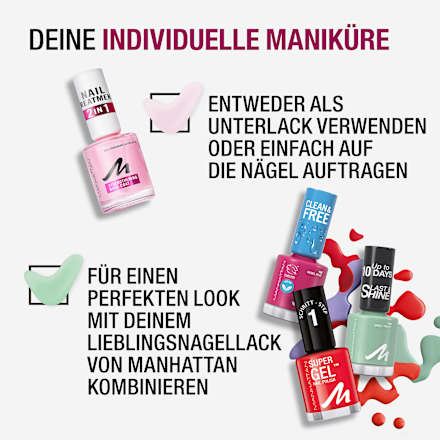 Base Coat, Nail Treatment 2in1 MANHATTAN Cosmetics