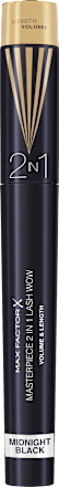 Спирала за мигли Masterpiece 2 in 1 Lash WOW Volume & Length - Midnight Black MAX FACTOR