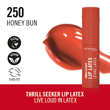 Thrill Seeker Lip Latex tekući ruž za usne – 250 Honey Bun  RIMMEL LONDON