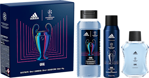Козметичен комплект Uefa Goal - Тоалетна вода, 100 ml + Душ гел, 250 ml + Део спрей, 150 ml adidas