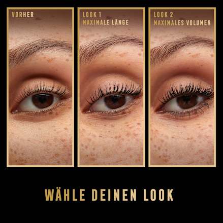 Спирала за мигли Masterpiece 2 in 1 Lash WOW Volume & Length - Black Brown MAX FACTOR