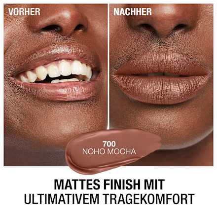 Lippenstift X-Mas Lasting Perfection Mega Matte 700 Noho Mocha MANHATTAN Cosmetics