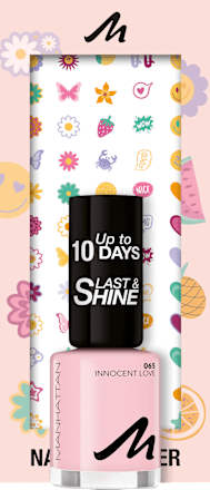 Set Nagellack Last & Shine 065 Innocent Love & Nagelsticker MANHATTAN Cosmetics