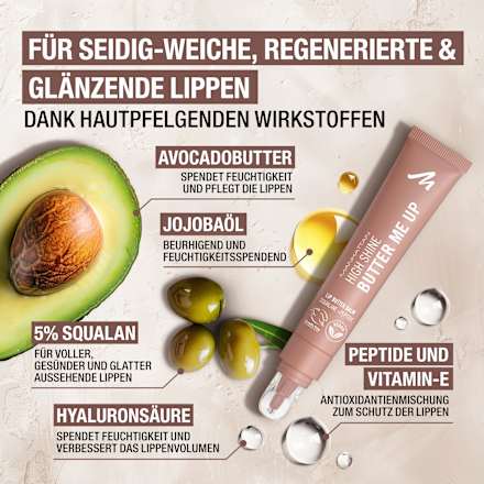 Lippenbalsam High Shine Butter Me Up 001 Latte Delight MANHATTAN Cosmetics