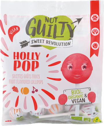 Bio Lízanka Holly Pop s príchuťou ovocia NOT GUILTY
