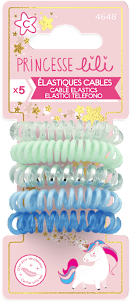 Elastici spirale colorati per capelli Princesse lili
