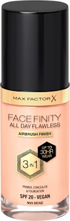 FACE FINITY ALL DAY FLAWLESS 3IN1 tečni puder - N55 Beige, SPF20 MAX FACTOR