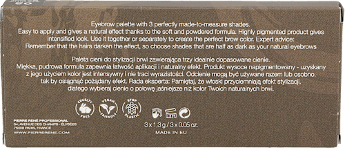 PALETKA CIENI DO BRWI - BROW PALETTE no. 02 DARK BROWN Pierre Rene