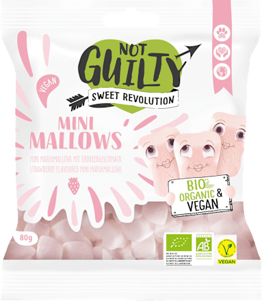 Marshmallows, Mini Mallows mit Erdbeergeschmack NOT GUILTY