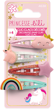 Mollette colorate per capelli Princesse lili