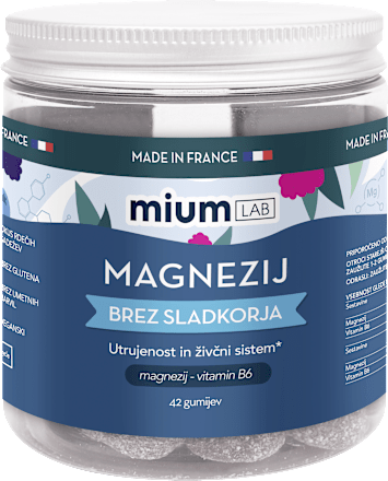 Prehransko dopolnilo Magnezij z okusom rdečih sadežev miumLAB