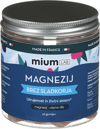 Prehransko dopolnilo Magnezij z okusom rdečih sadežev miumLAB