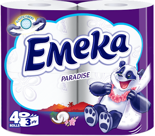 Трипластова тоалетна хартия Paradise Emeka