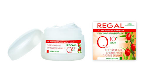 Енергизиращ дневен крем за лице Q10 с годжи бери REGAL