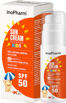Слънцезащитен крем за деца Sun Cream SPF 50 inoPharm