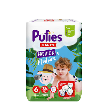 Пелени гащички Fashion&Nature, Extra Large, Размер 6 (15+ kg) Pufies