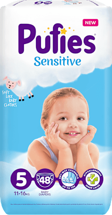 Бебешки пелени Sensitive 5 Pufies