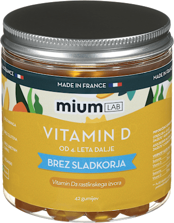 Prehransko dopolnilo Vitamin D z okusom manga miumLAB