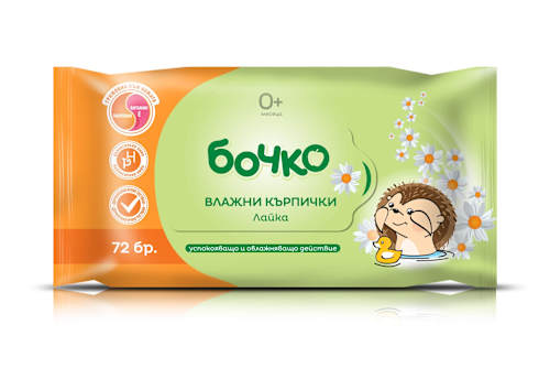 Влажни бебешки кърпи Лайка бочко