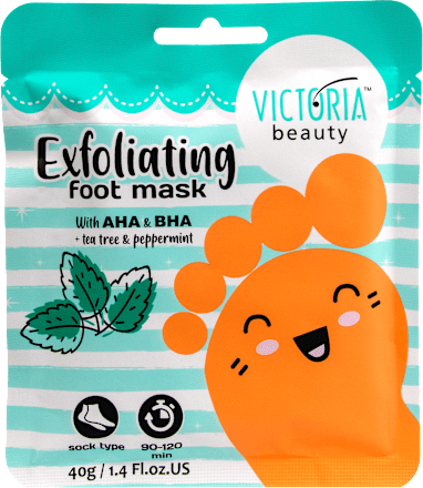 exfoliační maska na nohy tea tree & peppermint Victoria Beauty