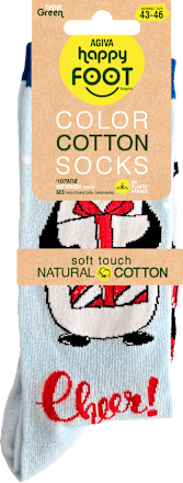 Коледни чорапи пингвини, размер 43-46 happy FOOTtopia