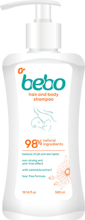 Бебешки шампоан за коса и тяло (0+ месеца) bebo