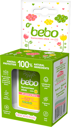 Слънцезащитен стик SPF50+ bebo