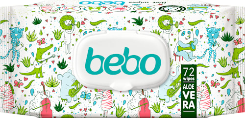 Влажни кърпи Алое Вера, твърд капак bebo