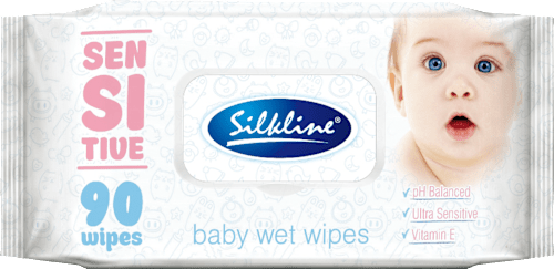 Влажни бебешки кърпи Sensitive Silkline bebba
