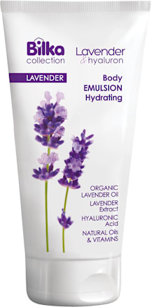 Хидратираща емулсия за тяло с лавандула и хиалурон Bilka