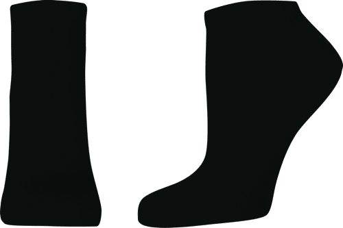 Къси памучни чорапи, черни, размер 35-38 happy FOOTtopia