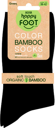 Чорапи бамбук, черни, размер 39-42 happy FOOTtopia