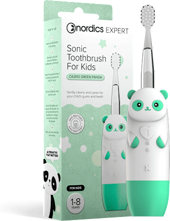 Детска звукова четка за зъби Expert Sonic CA 2610, зелена панда nordics