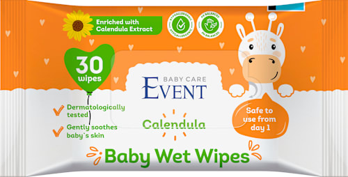 Мокри бебешки кърпички с невен EVENT BABY CARE