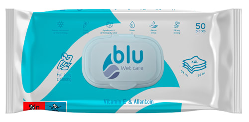 Влажни почистващи кърпи за тяло Blu Wet Care EVENT