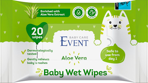 Мокри бебешки кърпи с алое вера EVENT BABY CARE