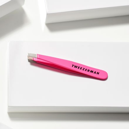 Pinzette, Mini Slant Tweezer Neon Pink Tweezerman